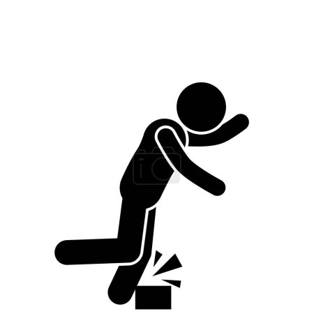 Illustration for Caution Watch Your Step Symbol Sign Isolate on White Background,Vector Illustration - Royalty Free Image