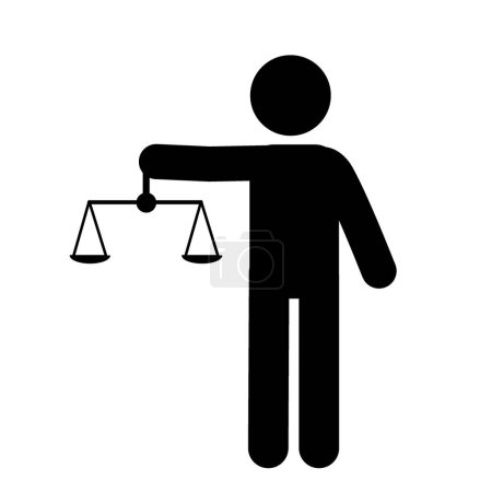 Illustration for Law and order icon. Simple illustration of law and order vector icon for web - Royalty Free Image