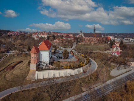 Castle and cathedral basilica in the city of Sandomierz, Poland.