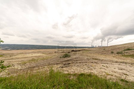 Coal-fired power plant and open-pit mine in Bechatw, Poland.