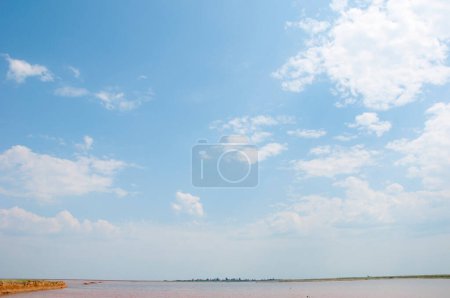 Pink lake. Summer vacation at pink lake in Australia. Ukraine pink lake. Lake Hillier natural landmark of Australia. Port Gregory Pink water. The salty shore of the Laguna. Cape Le Grand National Park.
