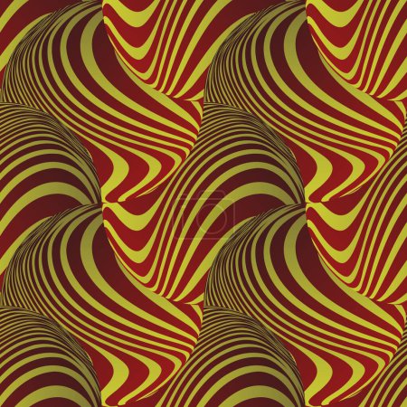 Ilustración de Fondo abstracto con textura sin costuras marrón rayado y colores amarillos dorados - Imagen libre de derechos