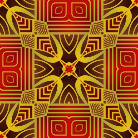 Ilustración de Fondo sin costura texturizado abstracto en colores marrón y amarillo dorado - Imagen libre de derechos