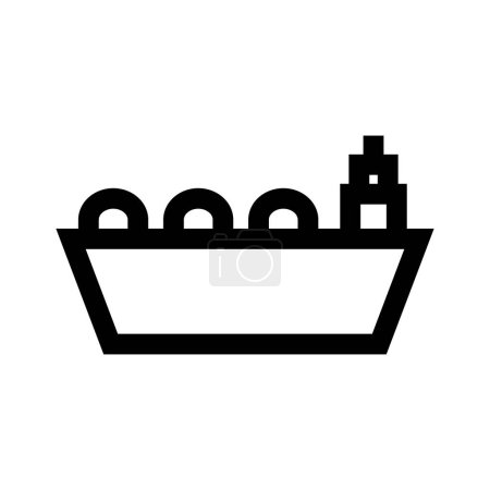 Ilustración de Icono de buque de GNL simple. Vector editable. - Imagen libre de derechos
