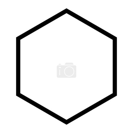 Illustration for Simple hexagonal icon. Sign. Editable vector. - Royalty Free Image