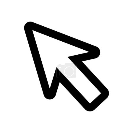 Illustration for Mouse cursor icon. Computer mouse pointer. Editable vector. - Royalty Free Image