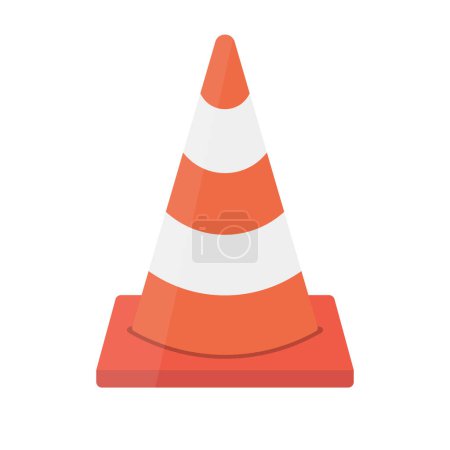 Construction site traffic cone icon. Editable vector.
