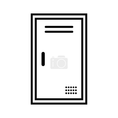 Illustration for Locker icon. Locker room. Rental locker. Editable vector. - Royalty Free Image