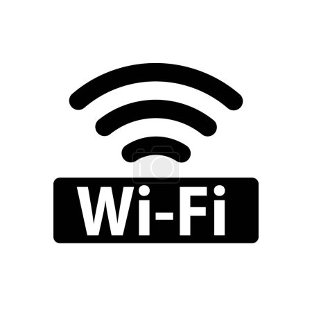 Illustration for Logo icon for Wi-Fi signal. Editable vector. - Royalty Free Image