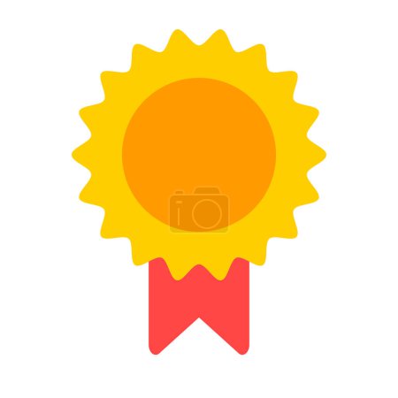 Illustration for Contest winning badge icon. Editable vector. - Royalty Free Image