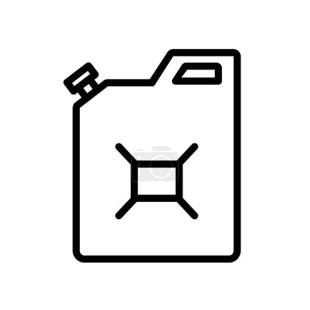 Illustration for Simple gasoline plastic container icon. Gasoline storage. Editable vector. - Royalty Free Image