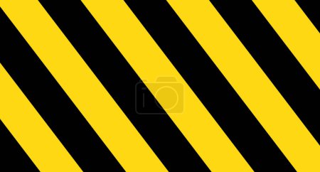 Illustration for Black and yellow striped tape. Caution tape. Editable vector. - Royalty Free Image