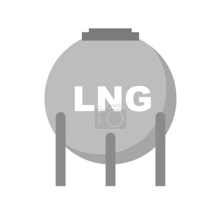 Téléchargez les illustrations : LNG tank icon. Gas holder. Energy industry. Editable vector. - en licence libre de droit