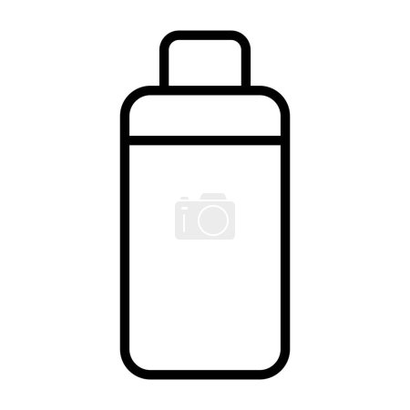 Illustration for Simple plastic bottle icon. Editable vector. - Royalty Free Image