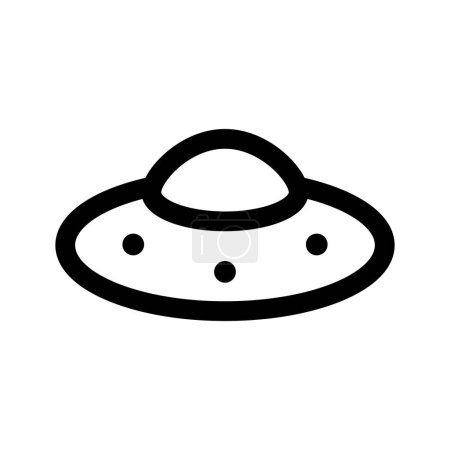 Ilustración de Flying saucer icon. Unidentified flying object icon. ufo. Editable vector. - Imagen libre de derechos