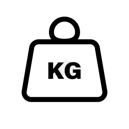 Illustration for Simple KG icon. Weight icon. Editable vector. - Royalty Free Image