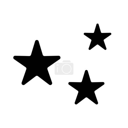 Illustration for Star decoration silhouette icon. Editable vector. - Royalty Free Image