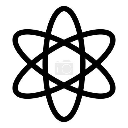 Téléchargez les illustrations : Icône atomique sans noyau. isotope radioactif. Vecteur modifiable. - en licence libre de droit