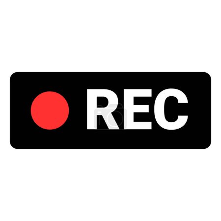 Illustration for Recording camera icon. REC icon. Cinematography. Editable vector. - Royalty Free Image
