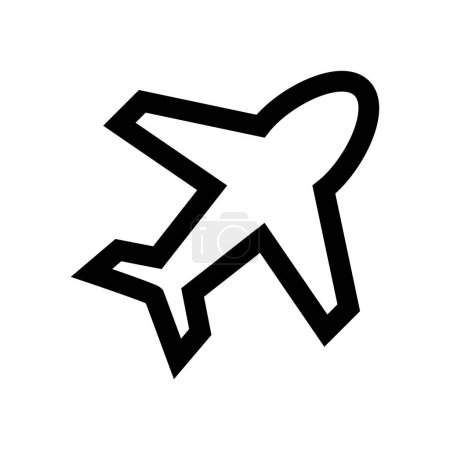 Illustration for Airplane and Aeroplane icon. Travel. Editable vector. - Royalty Free Image