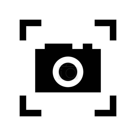 Illustration for Camera focus silhouette icon. Editable vector. - Royalty Free Image