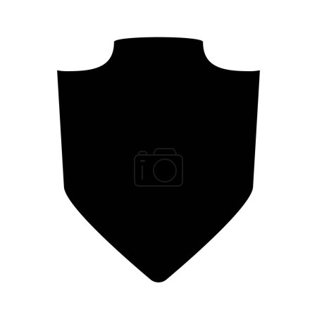 Illustration for Knight shield silhouette icon. Editable vector. - Royalty Free Image