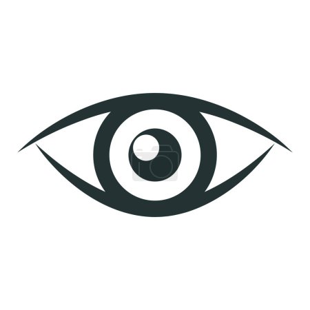 Ilustración de Mirando el icono del ojo. Mirada. Vector editable. - Imagen libre de derechos