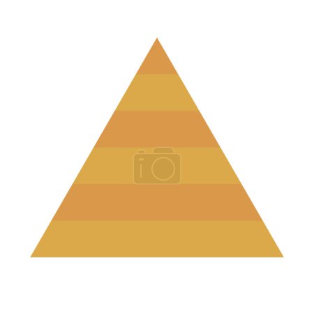 Illustration for Flat design pyramid icon. Editable vector. - Royalty Free Image