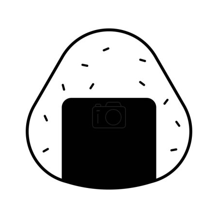 Téléchargez les illustrations : Icône boule de riz. Onigiri. Vecteur modifiable. - en licence libre de droit
