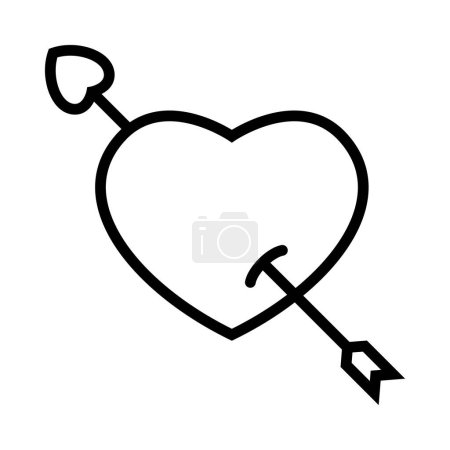 Illustration for Cupid Icon. Falling in love. Romance. Love god. Editable vector. - Royalty Free Image