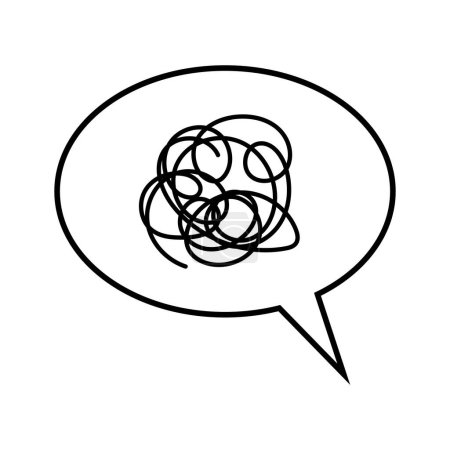 Confusion and worry speech balloon sign. Editable vector.