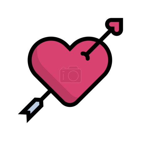 Illustration for Flat design cupid icon. Editable vector. - Royalty Free Image