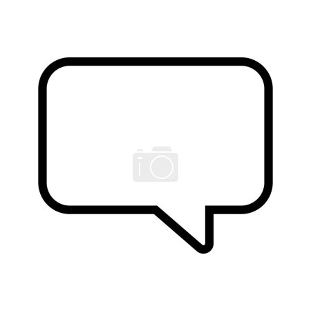 Illustration for Simple speech balloon icon. Comment box. Editable vector. - Royalty Free Image