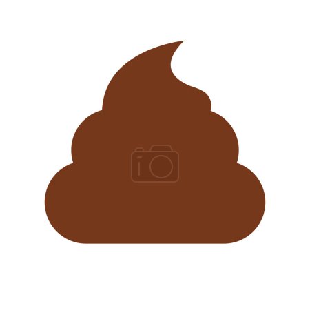 Illustration for Brown poo icon. Poop. Feces. Editable vector. - Royalty Free Image