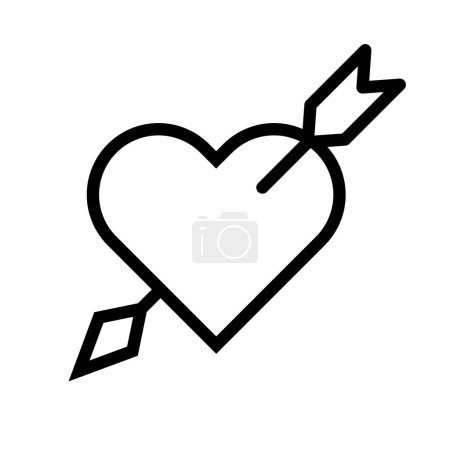 Illustration for Simple cupid icon. Love at first sight. Editable vector. - Royalty Free Image
