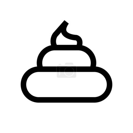 Illustration for Simple poo icon. Poop. Editable vector. - Royalty Free Image