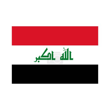 Ilustración de Icono de bandera iraquí simple. Vector editable. - Imagen libre de derechos
