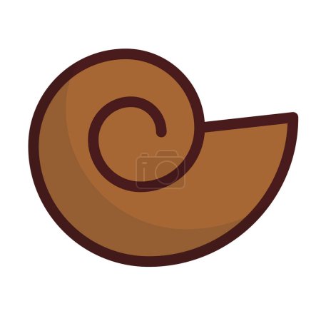 Ilustración de Icono fósil marrón simple. Vector editable. - Imagen libre de derechos