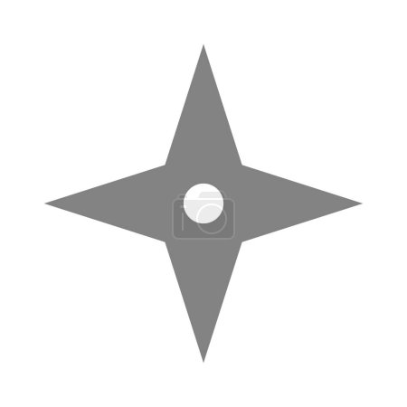 Ilustración de Icono de Shuriken. Estrella lanzadora. Estrella Ninja. Vector editable. - Imagen libre de derechos