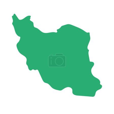 Illustration for Flat design Iran map icon. Editable vector. - Royalty Free Image