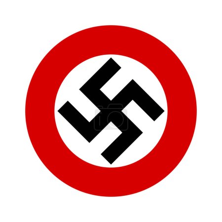 Illustration for Circle Flag of Nazi Germany icon. Editable vector. - Royalty Free Image