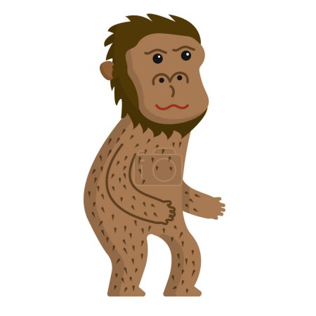 Ilustración de Diseño plano icono Australopithecus. Vector editable. - Imagen libre de derechos
