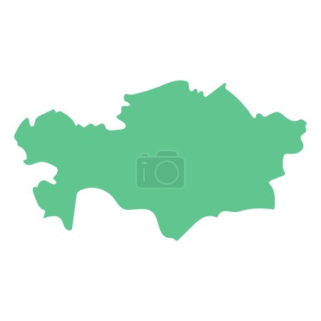 Téléchargez les illustrations : Carte de Kazakhstan icône. Vecteur modifiable. - en licence libre de droit