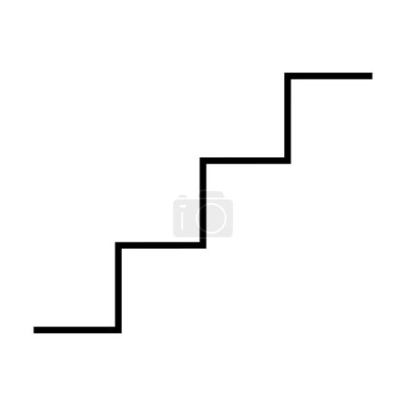 Signo de información de escaleras simples. Escalera. Vector editable.