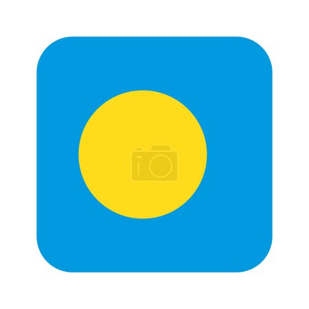 Square Palau flag icon. Editable vector.