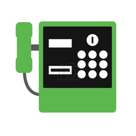Public phone icon. Pay phone icon. Editable vector.