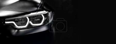 Photo for Detail on one of the LED headlights car.copy space - Royalty Free Image
