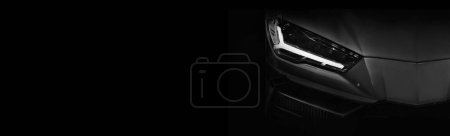 Photo for Detail on one of the LED headlights super car.copy space - Royalty Free Image