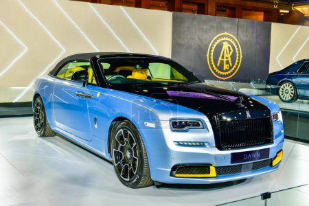 Photo for Thailand-27 March 2024: Rolls-Royce Landspeed Collection V12 produced in a limited quantity of only 25. at 45th Bangkok International Motor Show in Nonthaburi - Royalty Free Image