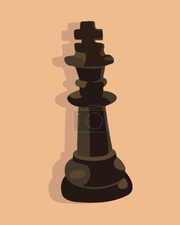 Vector isolated illustration of chess piece king.